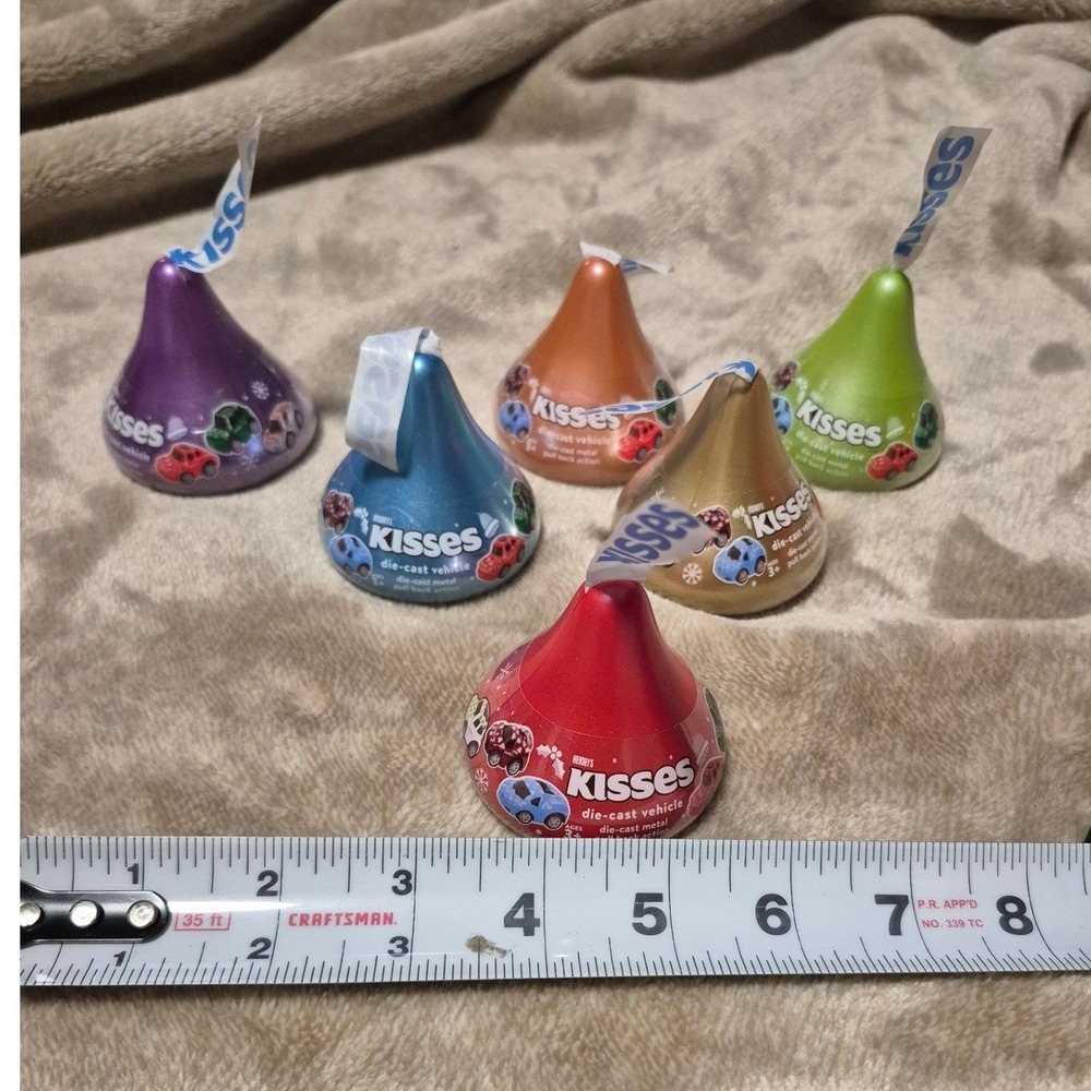 Hershey Kisses Die-Cast Vehicle Pull Back Action Toy Cars Set of 6 Multicolor